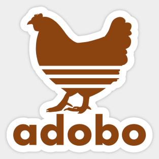 ADOBO CHICKEN FILIPINO POCKET DESIGN BROWN Sticker